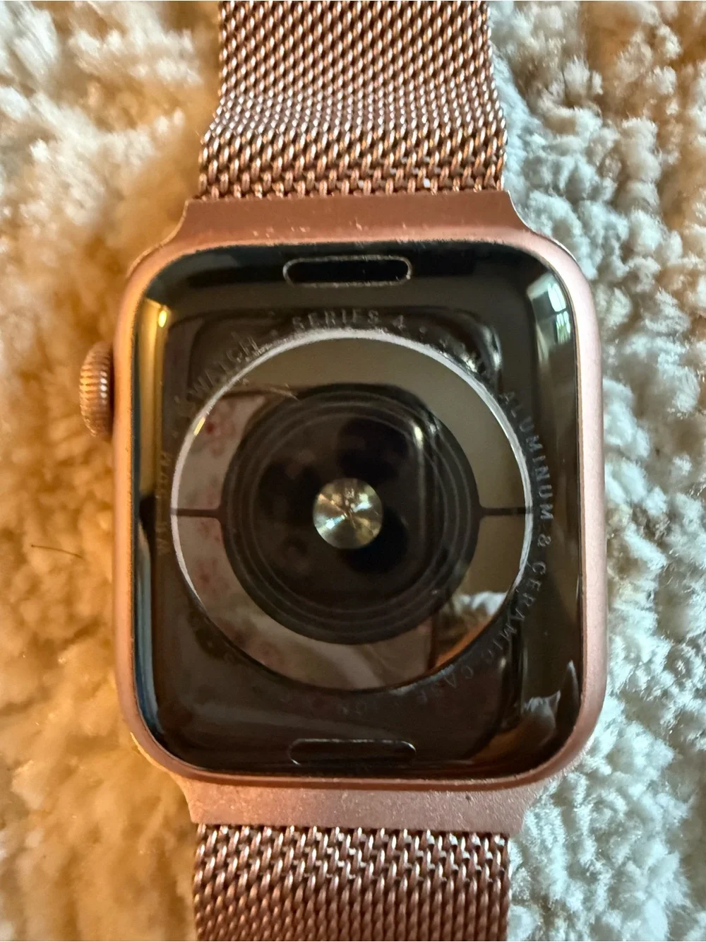 Rose Gold Smartwatch with Mesh Band